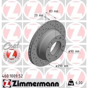 Köp Bromsskiva av ZIMMERMANN 460.1009.52 till det låga priset 4508,66 kr
