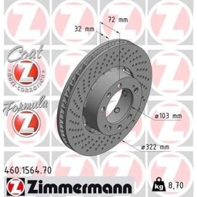 Köp Bromsskiva av ZIMMERMANN 460.1564.70 till det låga priset 5456,75 kr