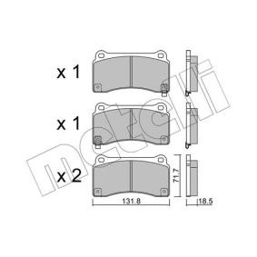 Acquista Kit pastiglie freni da METELLI 22-1157-0 a buon mercato per soli 150,73 €