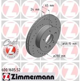 Köp Bromsskiva av ZIMMERMANN 600.1605.52 till det låga priset 4059,37 kr