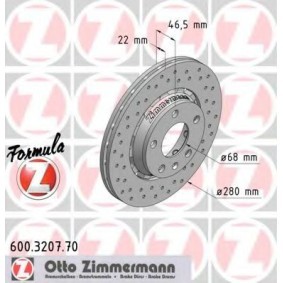 Comprar Disco de freno de ZIMMERMANN 600.3207.70 a bajo precio de 367,30 €