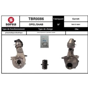 Turbolader für OPEL von SNRA