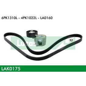 Achetez des Jeu de courroies trapézoïdales à nervures LUCAS LAK0175 à prix pour 92,40 €
