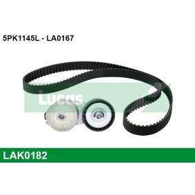 Achetez des Jeu de courroies trapézoïdales à nervures LUCAS LAK0182 à prix pour 52,18 €