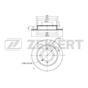 Comprar Disco de freno de ZEKKERT BS-5225B a bajo precio de 42,37 €