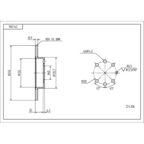 Comprar Disco de freno de HART 214 306 a bajo precio de 18,34 €