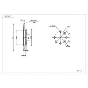 Comprar Disco de freno de HART 241 073 a bajo precio de 41,85 €