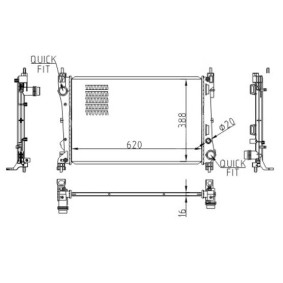 Achetez des Radiateur du moteur HART 620 607 à prix pour 115,78 €
