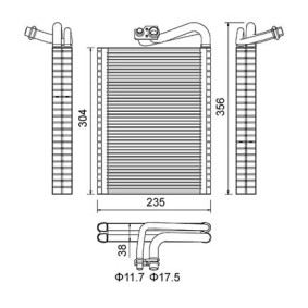 Verdampfer, Klimaanlage 644 050