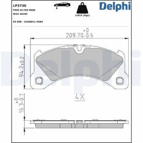 Compre Kit de protecção contra o pó, amortecedor da DELPHI PCK1 a um preço baixo por 12,34 €