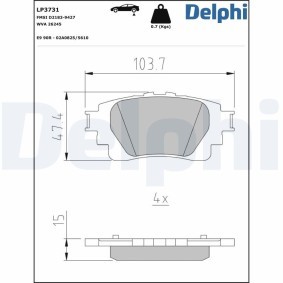Compre Kit de protecção contra o pó, amortecedor da DELPHI PCK10 a um preço baixo por 24,53 €