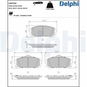 Staubschutzsatz, Stoßdämpfer für FIAT von DELPHI