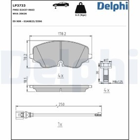 Staubschutzsatz, Stoßdämpfer für FIAT von DELPHI