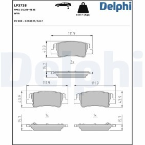 Compre Kit de protecção contra o pó, amortecedor da DELPHI PCK17 a um preço baixo por 28,90 €