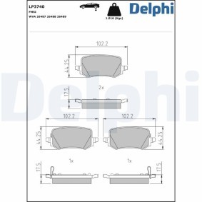 Compre Kit de protecção contra o pó, amortecedor da DELPHI PCK19 a um preço baixo por 18,36 €