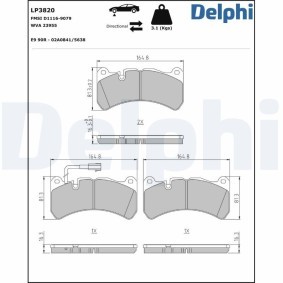 Compre Kit de protecção contra o pó, amortecedor da DELPHI PCK28 a um preço baixo por 16,76 €