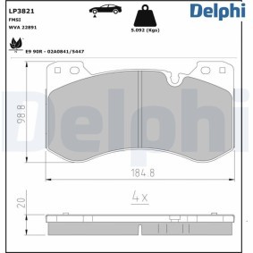Compre Kit de protecção contra o pó, amortecedor da DELPHI PCK29 a um preço baixo por 15,57 €