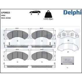 Compre Kit de protecção contra o pó, amortecedor da DELPHI PCK3 a um preço baixo por 16,34 €