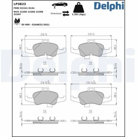 Compre Kit de protecção contra o pó, amortecedor da DELPHI PCK30 a um preço baixo por 17,86 €