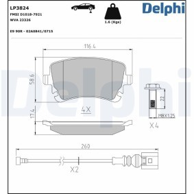 Compre Kit de protecção contra o pó, amortecedor da DELPHI PCK31 a um preço baixo por 15,81 €