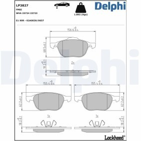Compre Kit de protecção contra o pó, amortecedor da DELPHI PCK32 a um preço baixo por 18,79 €