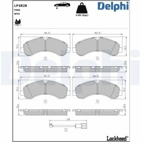 Compre Kit de protecção contra o pó, amortecedor da DELPHI PCK33 a um preço baixo por 22,91 €