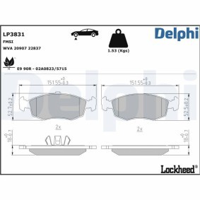 Staubschutzsatz, Stoßdämpfer für FIAT von DELPHI