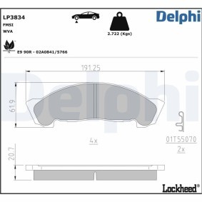 Staubschutzsatz, Stoßdämpfer von DELPHI