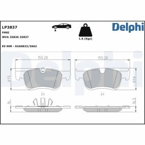 Compre Kit de protecção contra o pó, amortecedor da DELPHI PCK42 a um preço baixo por 19,67 €