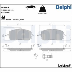 Compre Kit de protecção contra o pó, amortecedor da DELPHI PCK53 a um preço baixo por 12,45 €