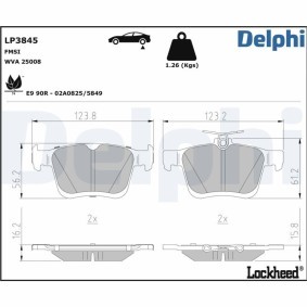 Compre Kit de protecção contra o pó, amortecedor da DELPHI PCK54 a um preço baixo por 27,17 €