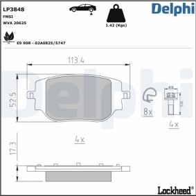 Staubschutzsatz, Stoßdämpfer für SKODA von DELPHI