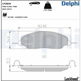 Compre Kit de protecção contra o pó, amortecedor da DELPHI PCK59 a um preço baixo por 19,61 €