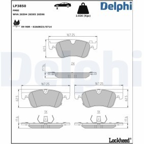Compre Kit de protecção contra o pó, amortecedor da DELPHI PCK6 a um preço baixo por 15,26 €
