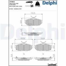 Compre Kit de protecção contra o pó, amortecedor da DELPHI PCK63 a um preço baixo por 17,31 €