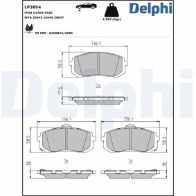 Compre Kit de protecção contra o pó, amortecedor da DELPHI PCK66 a um preço baixo por 22,03 €