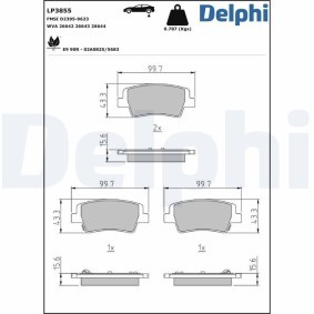 Compre Kit de protecção contra o pó, amortecedor da DELPHI PCK67 a um preço baixo por 17,79 €