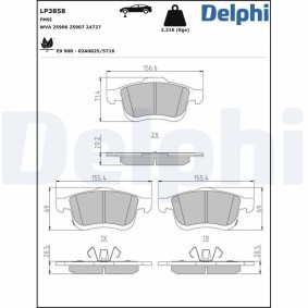Compre Kit de protecção contra o pó, amortecedor da DELPHI PCK71 a um preço baixo por 12,56 €