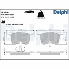 Staubschutzsatz, Stoßdämpfer von DELPHI