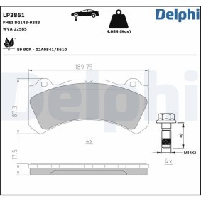 Compre Kit de protecção contra o pó, amortecedor da DELPHI PCK74 a um preço baixo por 19,94 €