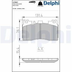 Compre Kit de protecção contra o pó, amortecedor da DELPHI PCK88 a um preço baixo por 15,04 €