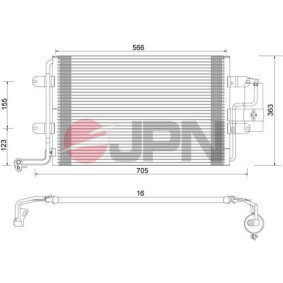 Klimakondensator von JPN für Toledo II Limousine (1M2) günstig online kaufen