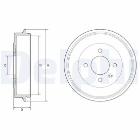 Compre Tambor de travão da DELPHI BF642 a um preço baixo por 22,85 €