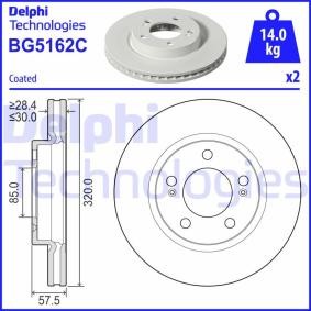 Acquista Disco freno da DELPHI BG5162C a buon mercato per soli 86,88 €