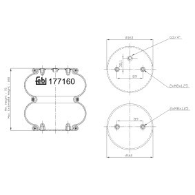 Acquista Soffietto, Sospensione pneumatica da FEBI BILSTEIN 177160 a buon mercato per soli 54,84 €