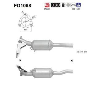 Köp Partikelfilter (DPF) av AS FD1098 till det låga priset 4681,58 kr
