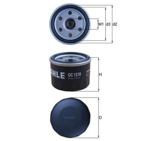 Köp Oljefilter av MAHLE ORIGINAL OC 1570 till det låga priset 134,10 kr