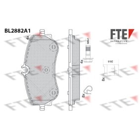 Bremsbeläge BL2882A1 für MAN