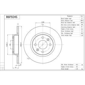 Bremsscheibe von AISIN B6F924S