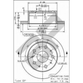 Achetez des Disque de frein METZGER 14808 à prix pour 83,39 €